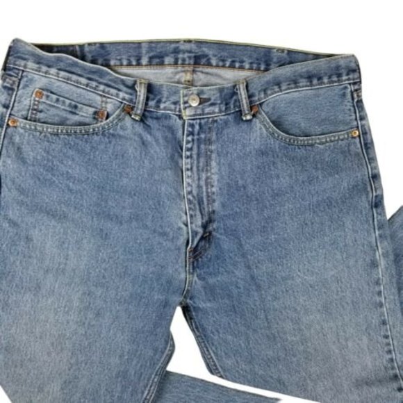 Levis 505 Jeans Sz W40 L32 Straight Medium Blue Wash 100% Cotton (30" inseam) - Picture 11 of 12
